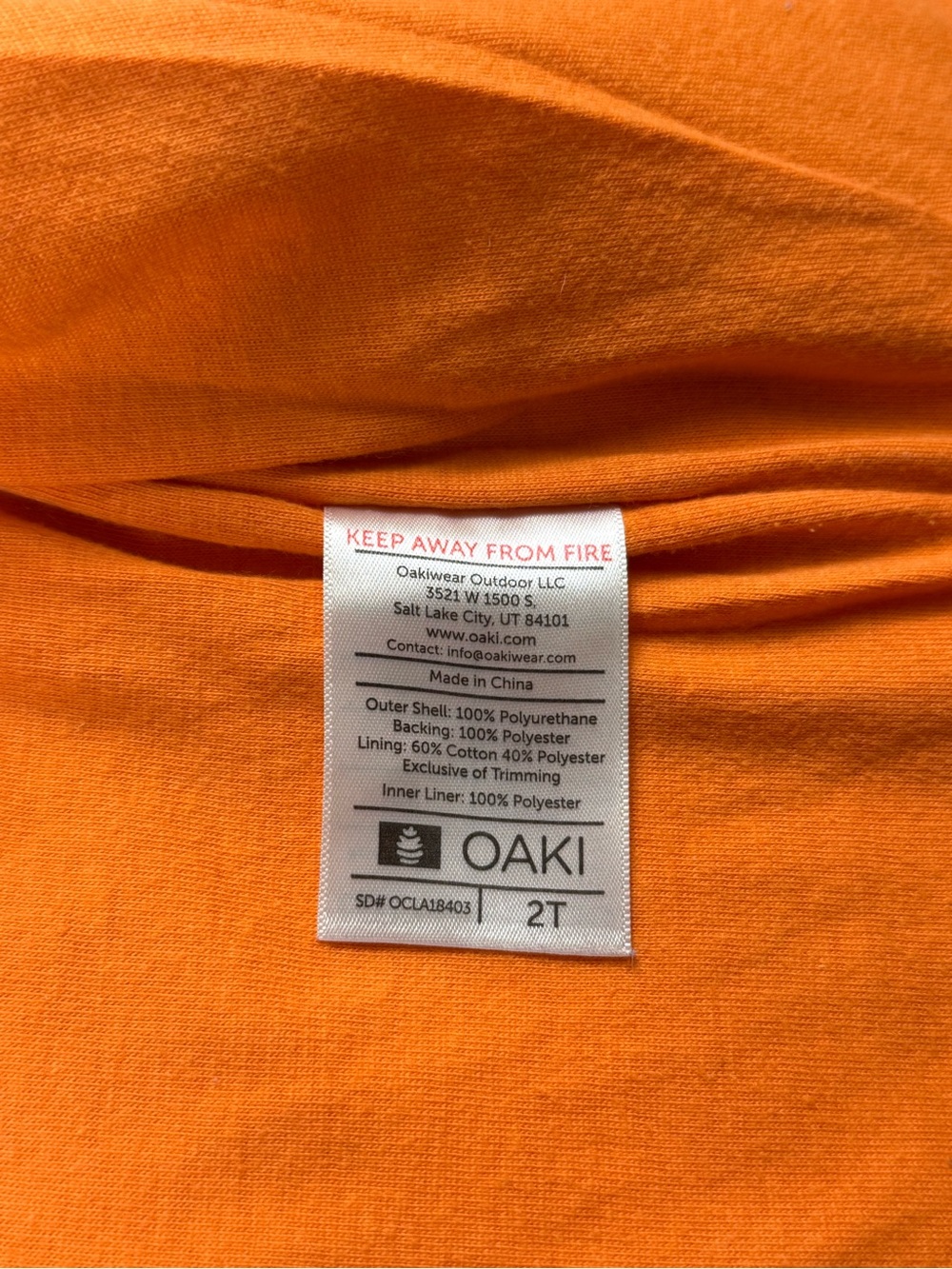 Oaki Hooded Rain Jacket Lined Rubber Rain Jacket Royal Blue Kids Boys 2T - Picture 5 of 8